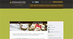 Desktop Screenshot of dhanayushcapital.com